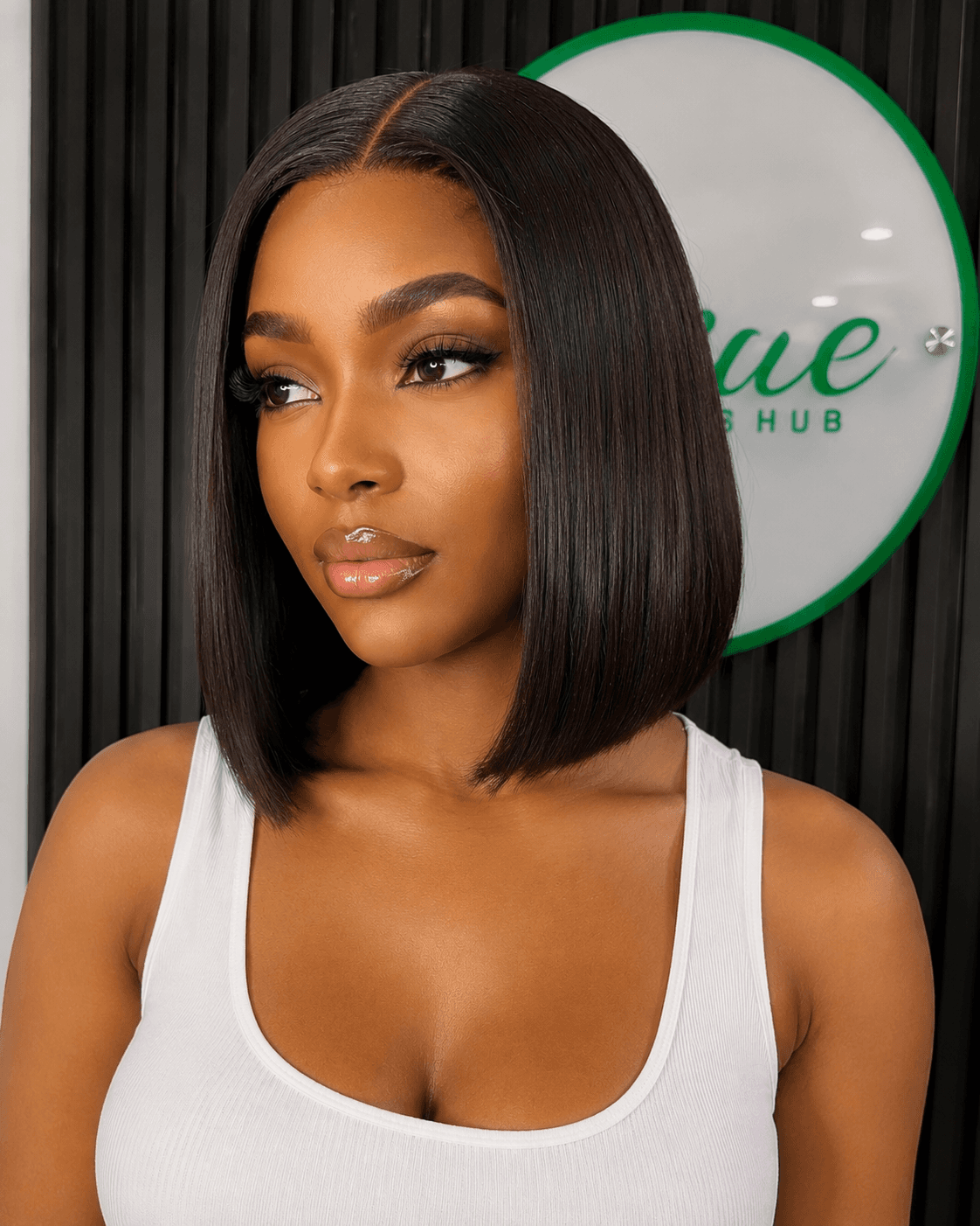 Bone Straight Bob Wig - 2x6 Closure
