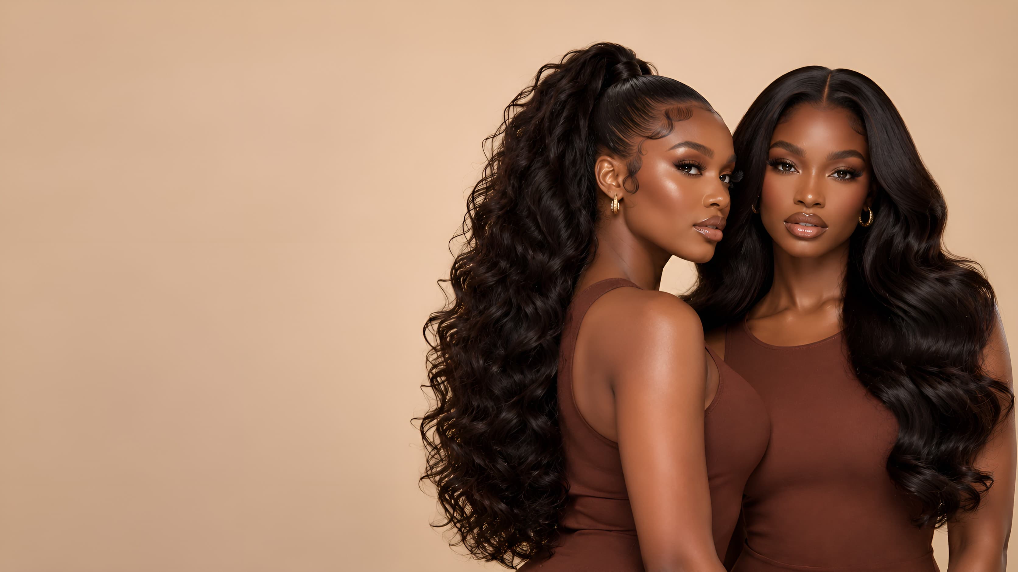 Model wearing a Rynie Beauty Hub wig